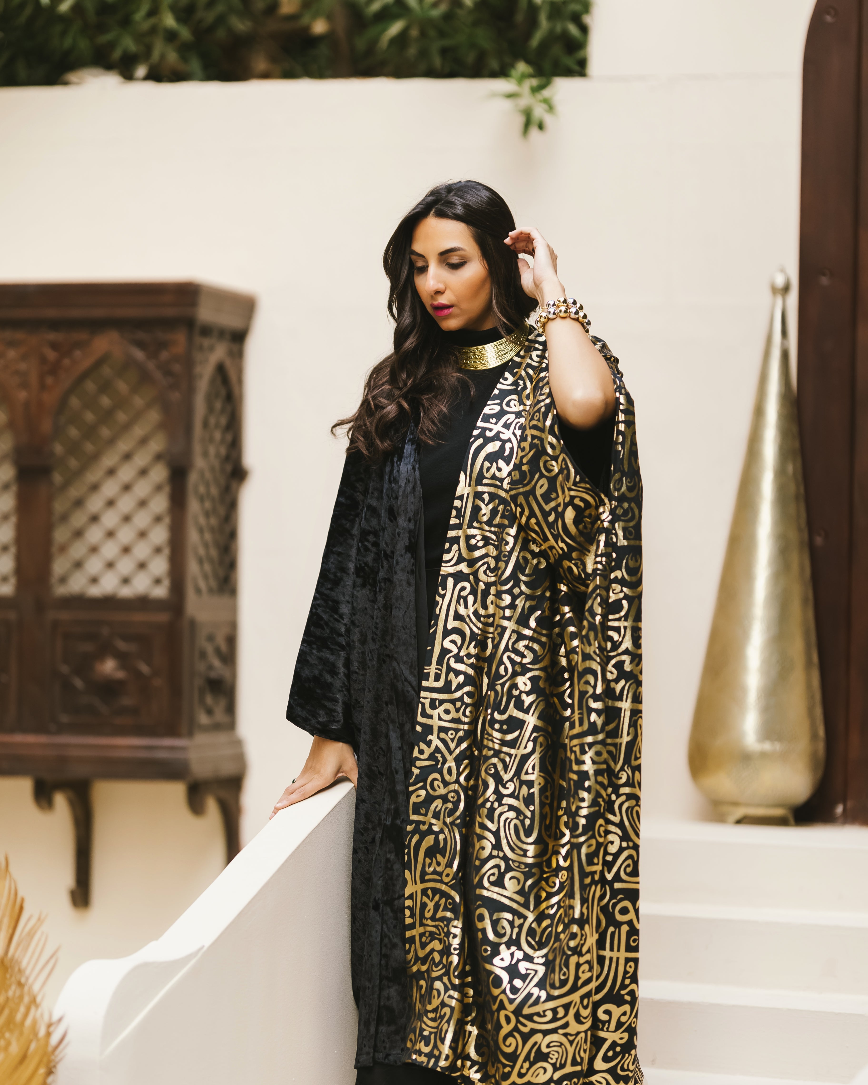 Arabian velvet kaftan