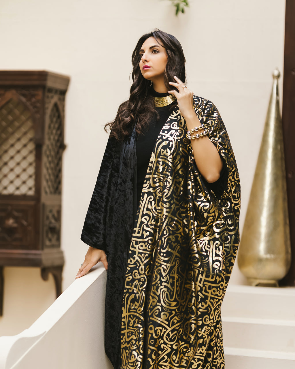 Arabian velvet kaftan