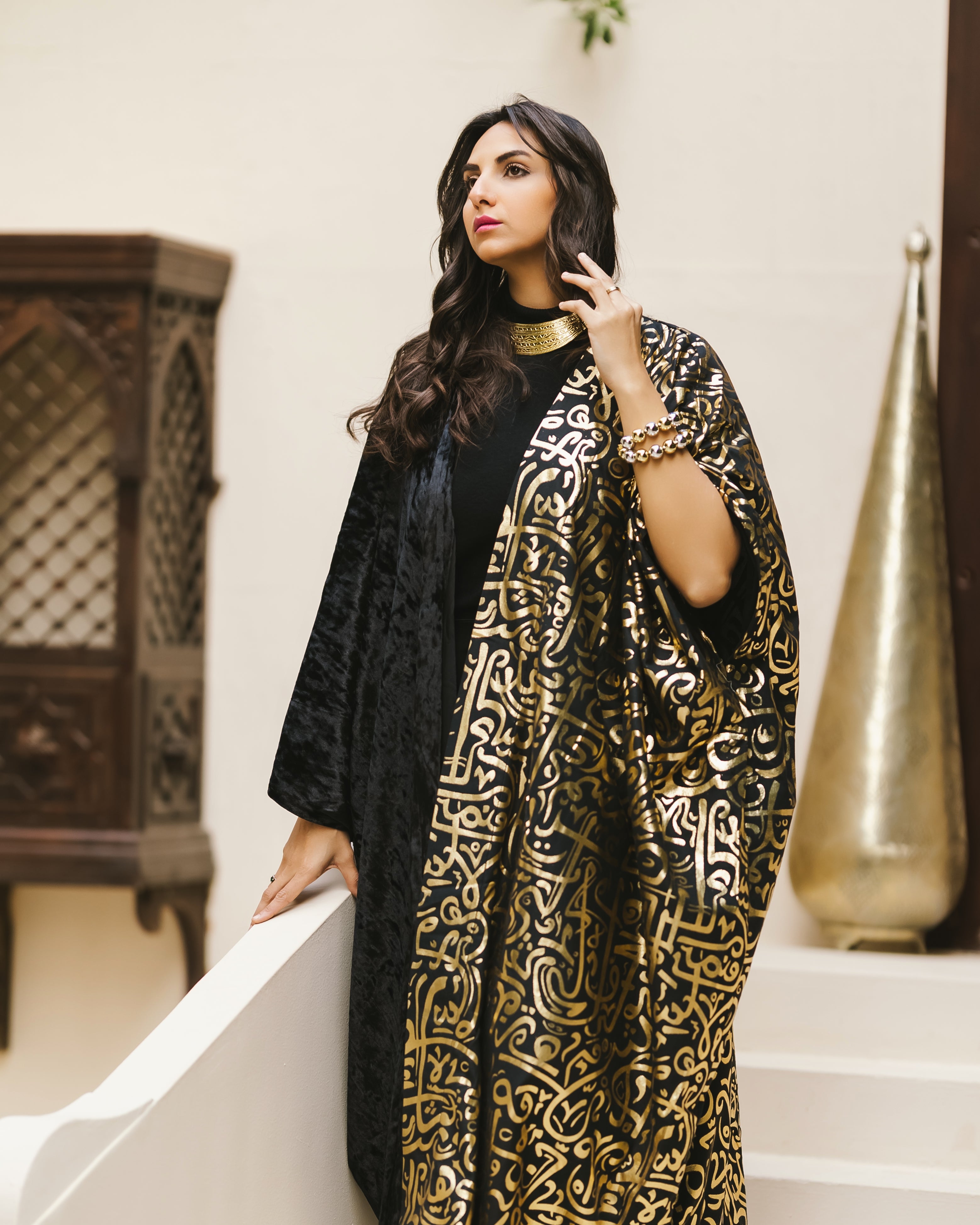 Arabian velvet kaftan