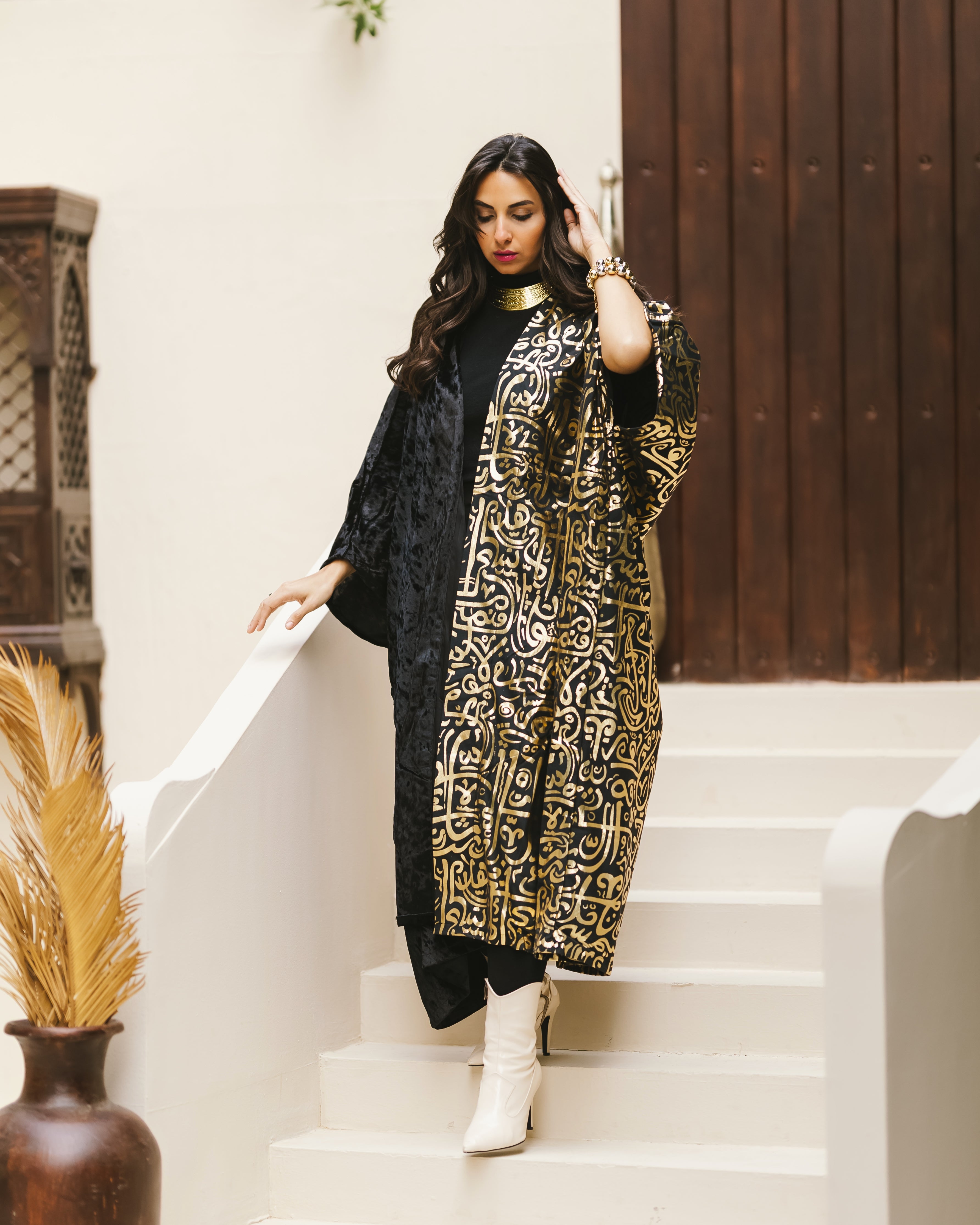 Arabian velvet kaftan