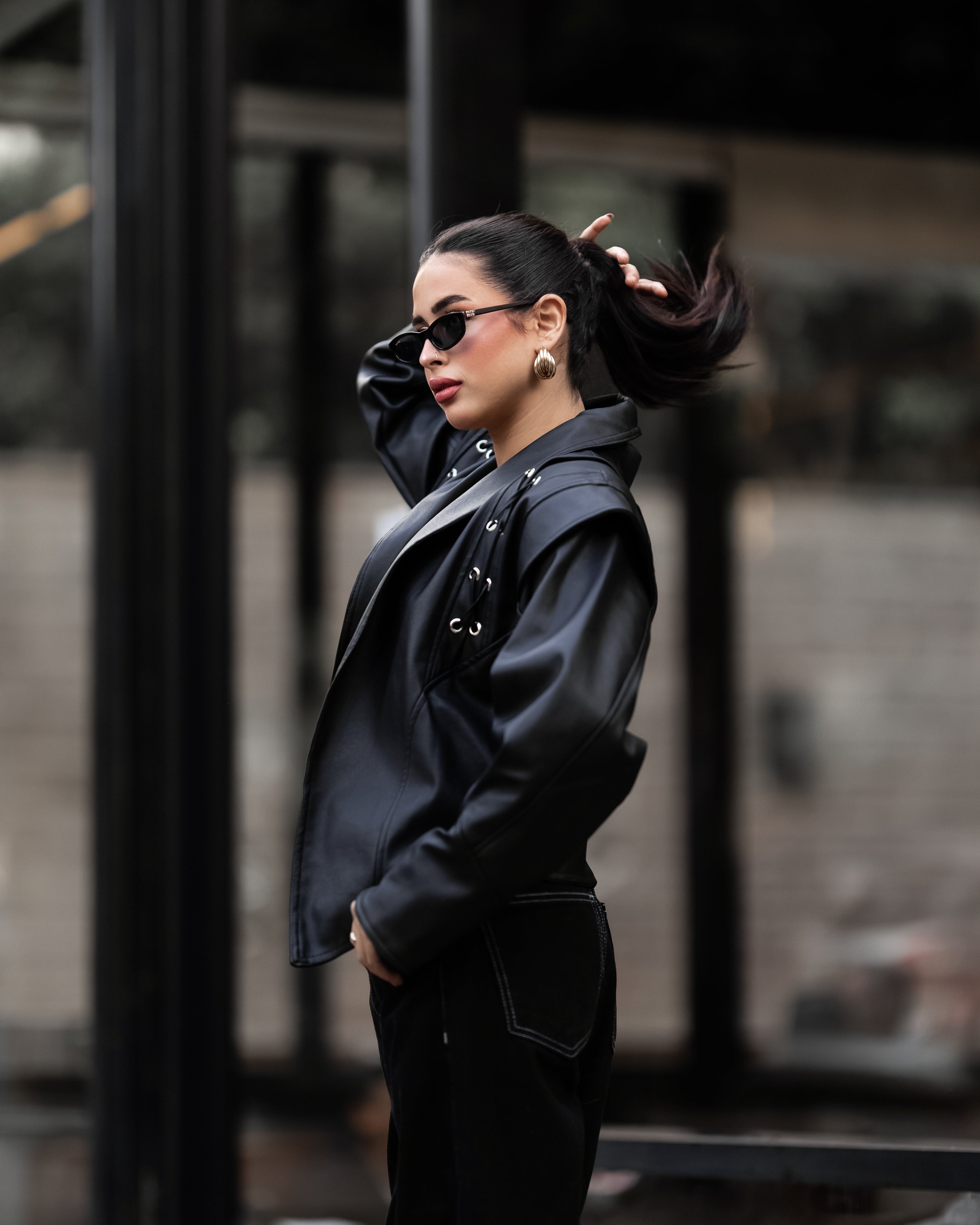 Retro classic leather black