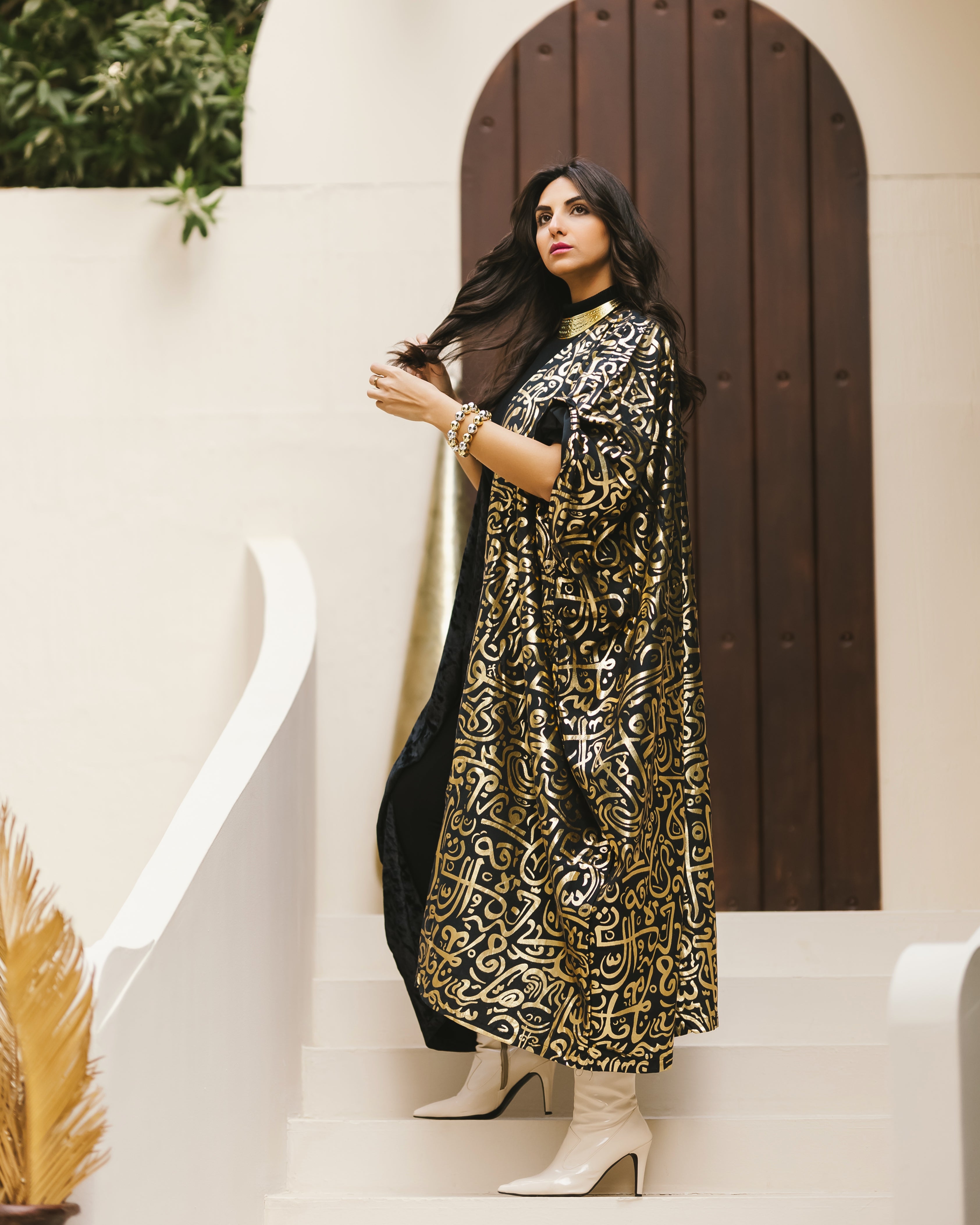 Arabian velvet kaftan