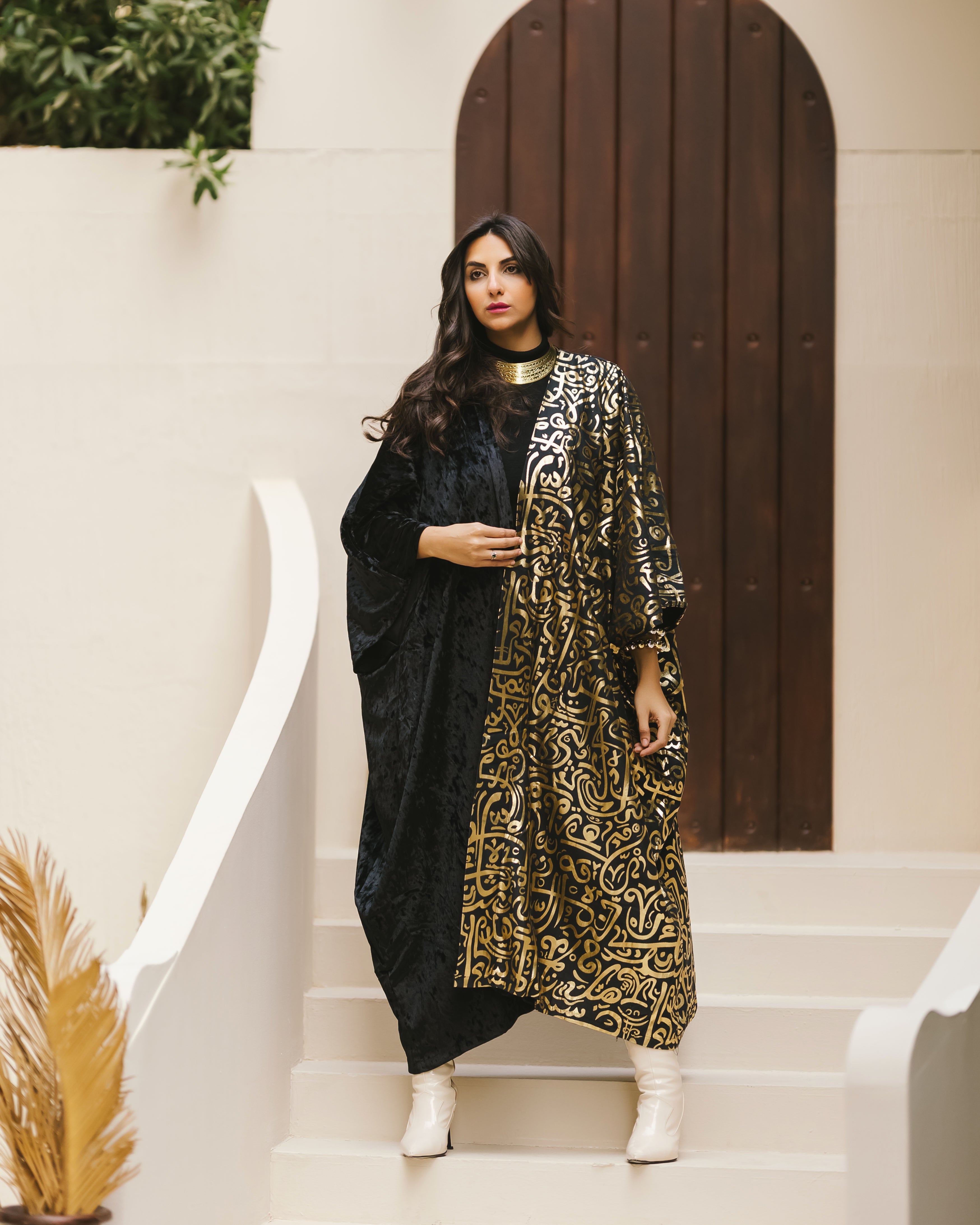 Arabian velvet kaftan