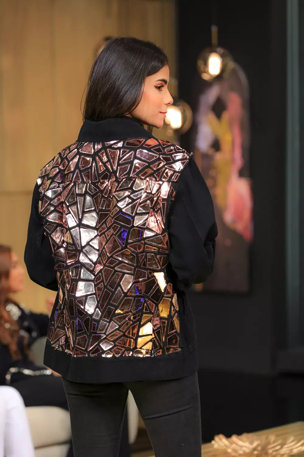 Sparkle denim jacket