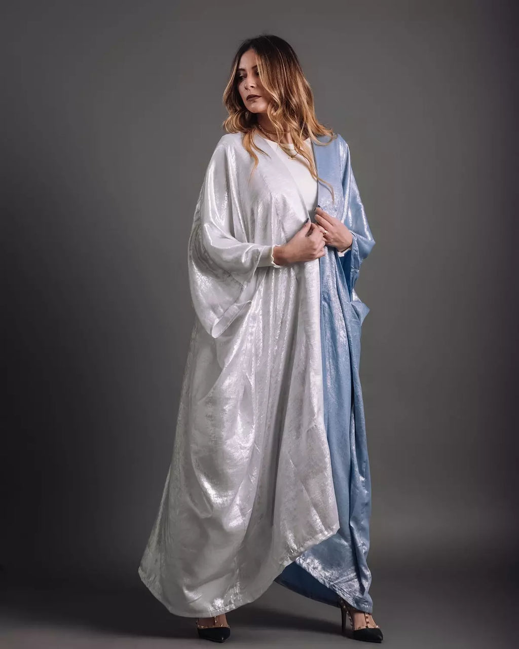 Half silk kaftan