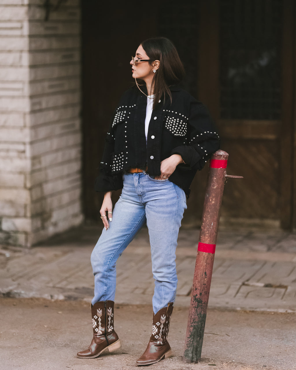 Crop denim