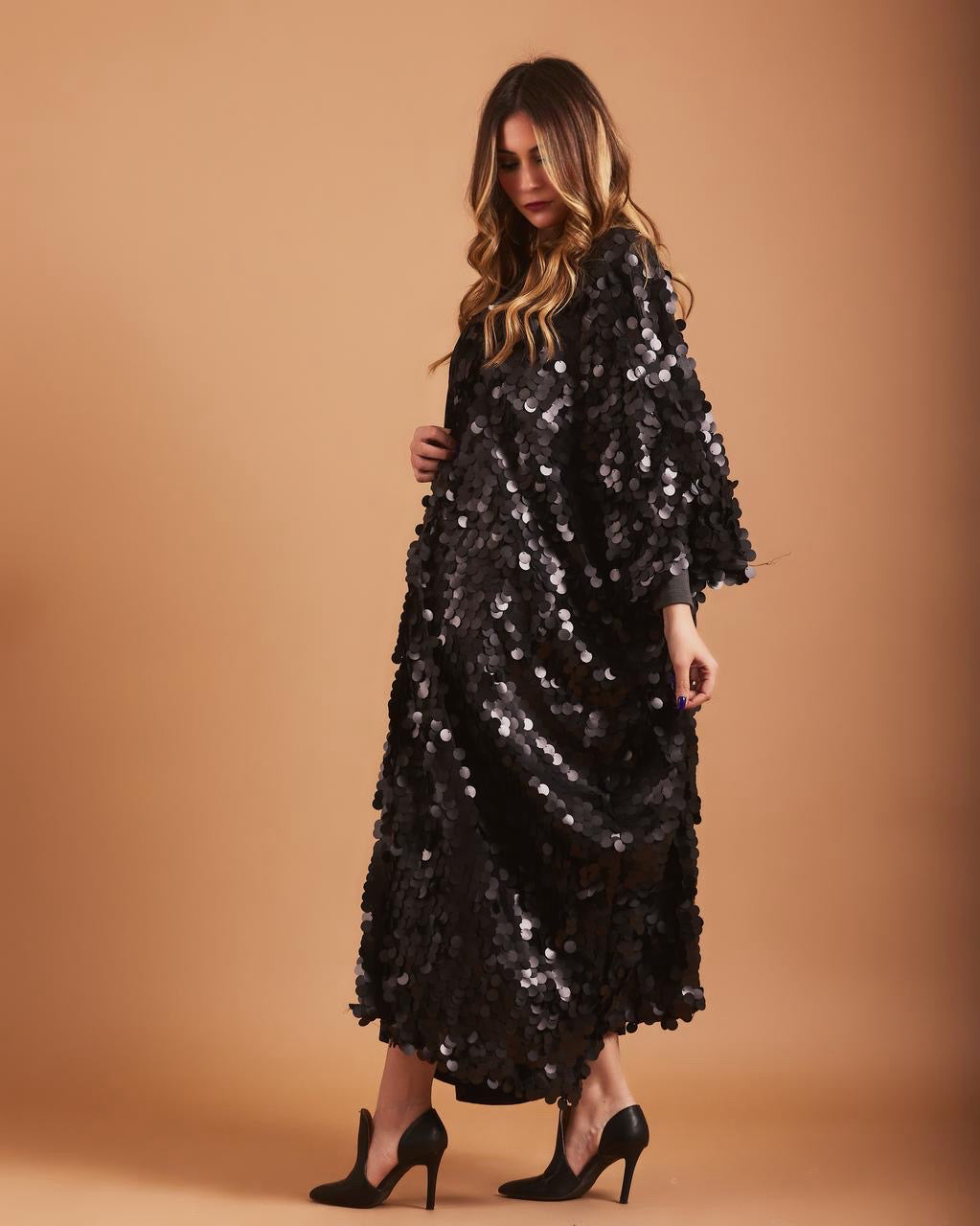 Crushed velvet kaftan