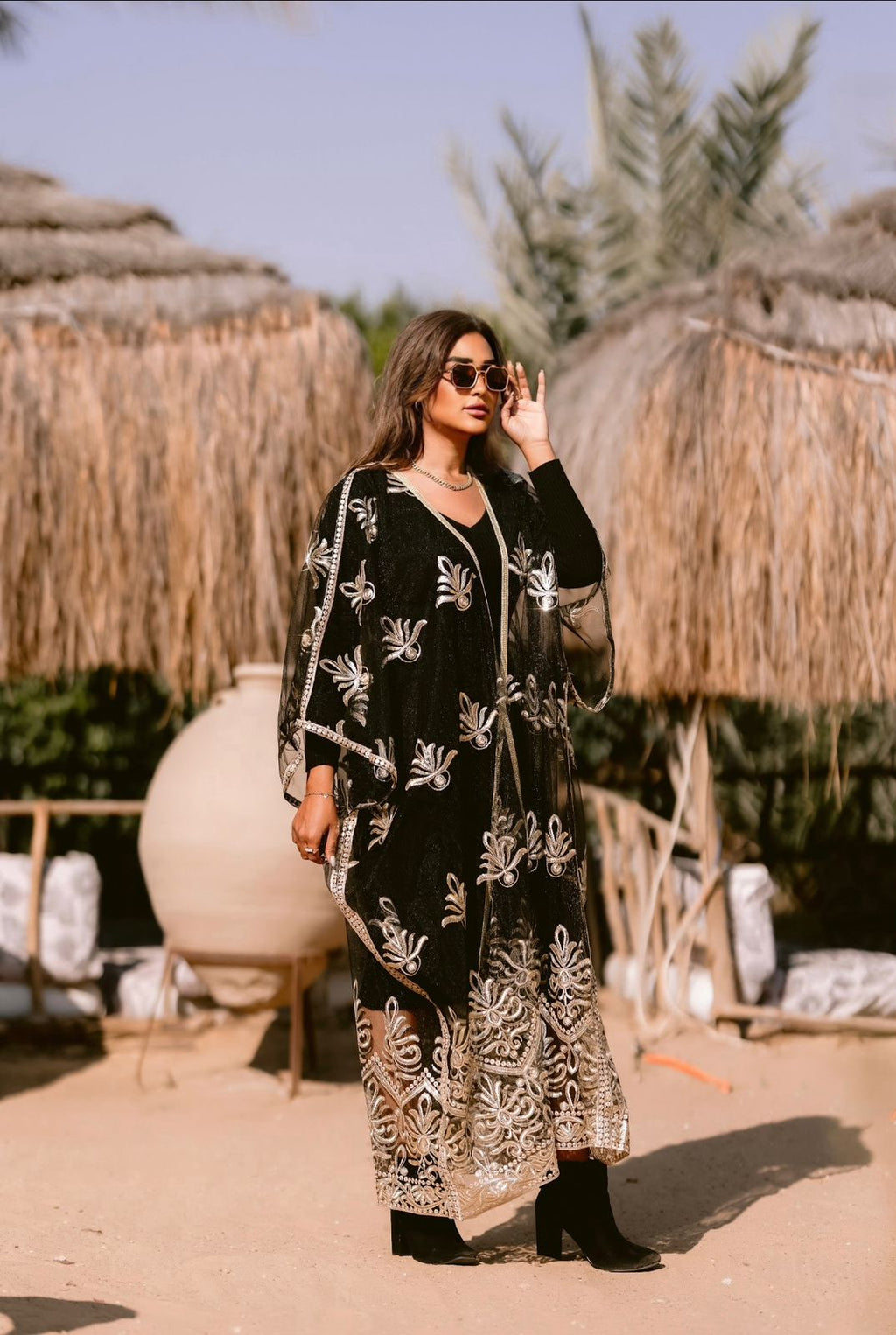 Light tulle kaftan