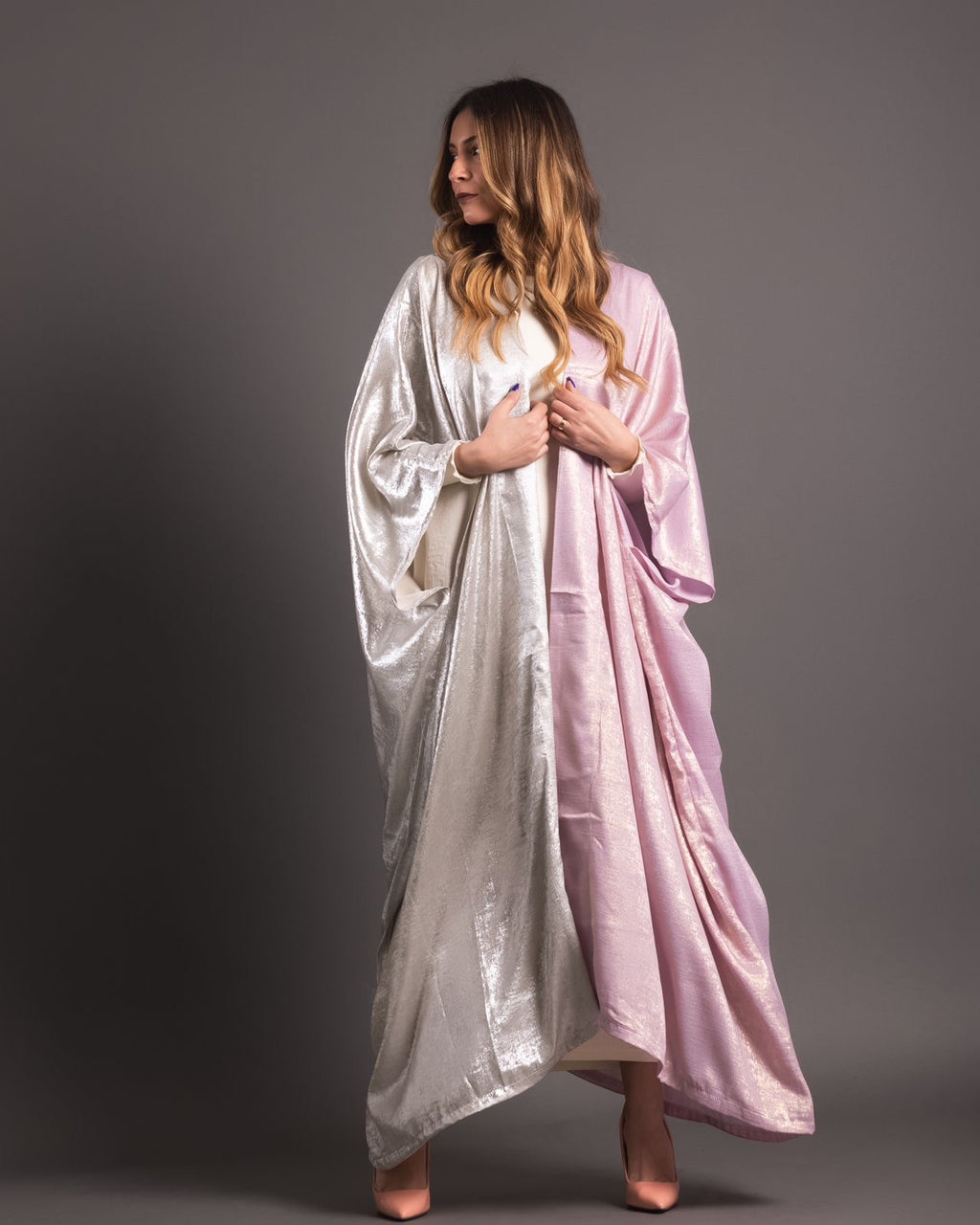 Half silk kaftan