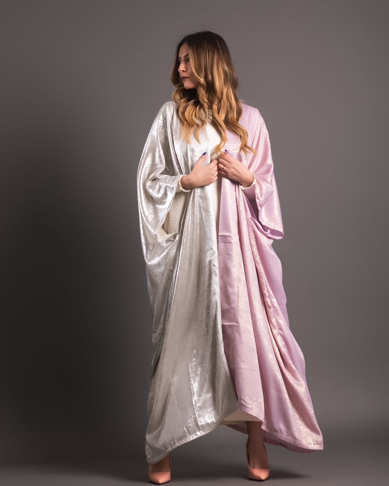 Half silk kaftan