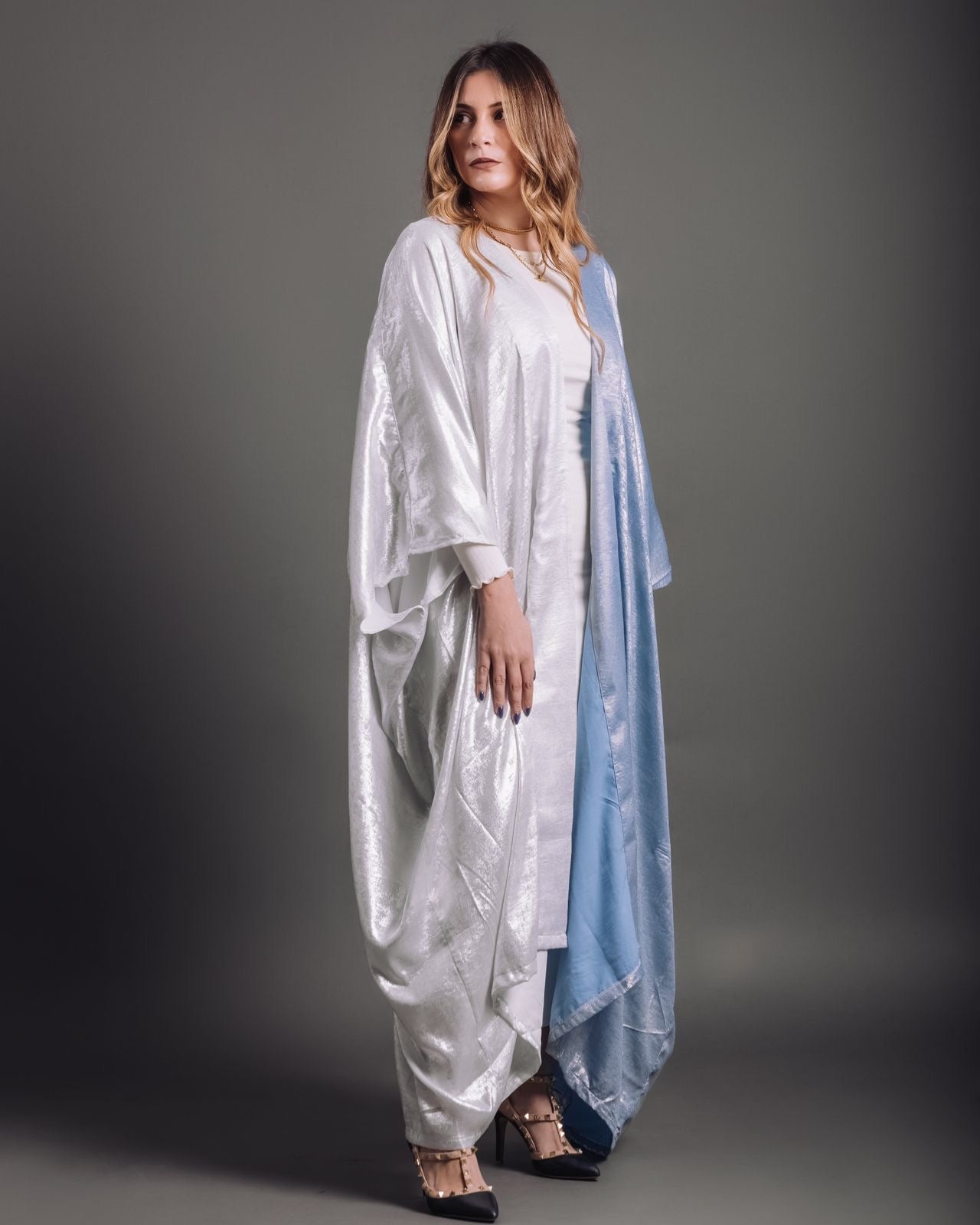 Half silk kaftan
